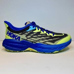 HOKA Speedgoat 5 Trail Running Shoes Men’s 11 Blue/Lime Vibram Grip